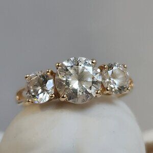 VTG 14K Gold Ross Simons Trilogy Ring Sz 7